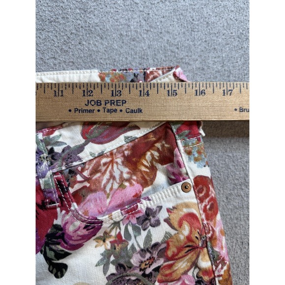 Pilcro And The Letterpress Mid Rise Skinny Jeans Womens 30 Floral Stretch Denim - Picture 8 of 15